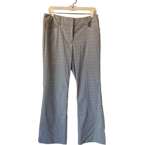 Gray plaid wide leg trousers - Picture 1 of 9